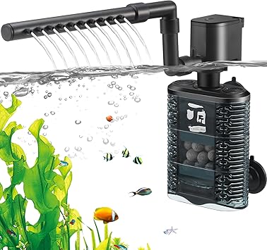 SOUSLOW 3W Internal Filter Oxygen Circulation Silent Suitable for Small Aquariums/Turtles 390L/H