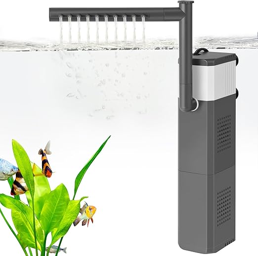 VILLNO 12W 700LPH Ultra Powerful Aquarium Filter for 50-150L Fish Tank