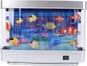 Artificial Fish Tank Lamp with Moving Fish