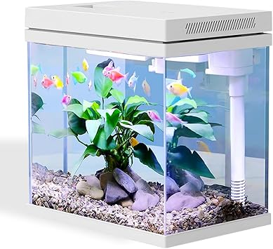 Craftsboys Fish Tank, Nano Glass, Freshwater & Marine, Accessories Included (White, 10L)