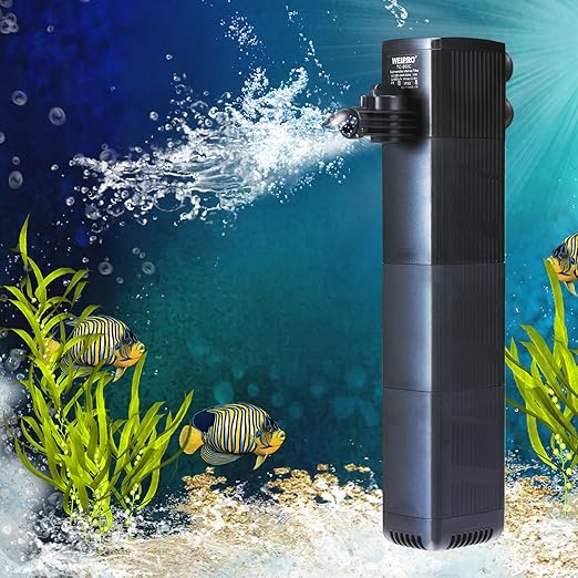 Internal Fish Tank Filter with 3-Stage Biochemical Sponge Filtration
