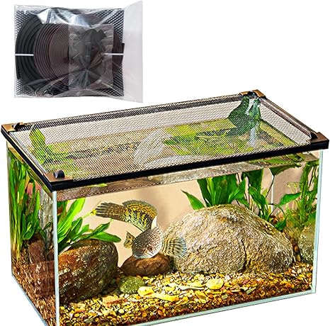 WUUKEPSG Fish Tank Cover Mesh Aquarium Lid Fish Tank Anti-Jumping Net Thickened Net